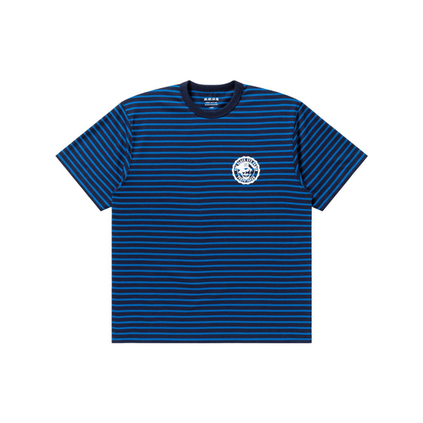 PIRATE LOGO STRIPRD TEE BLUE