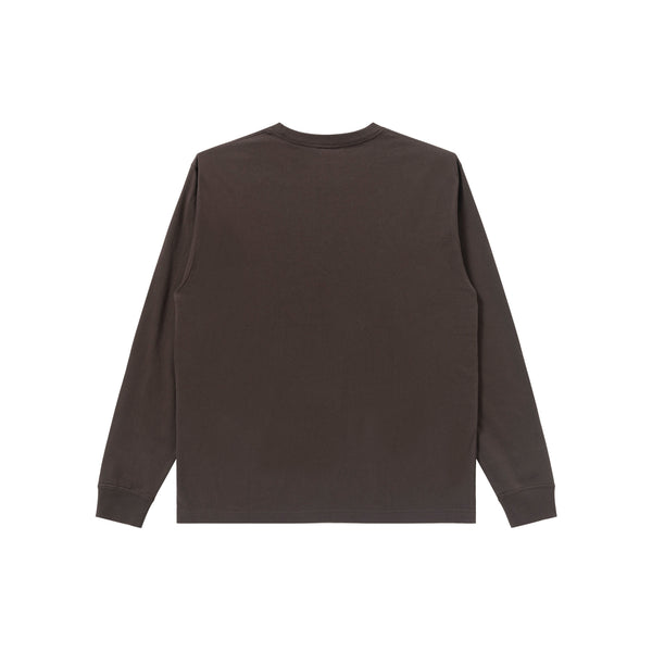 OG LABEL L/S TEE BROWN