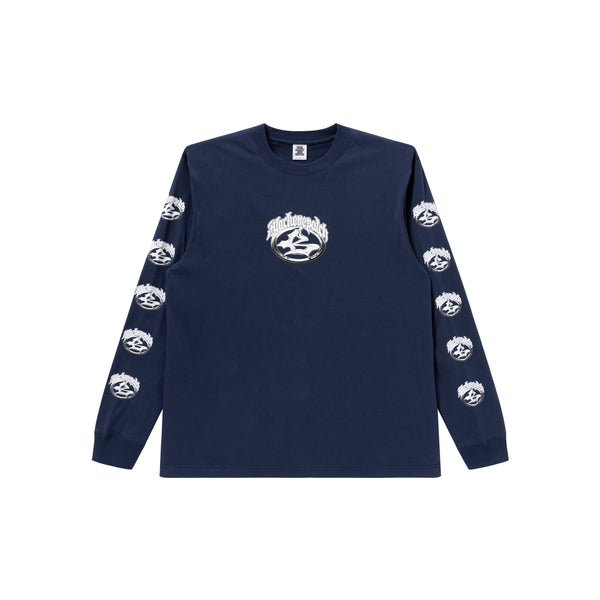KUSTOM CAR EMBLEM L/S TEE NAVY