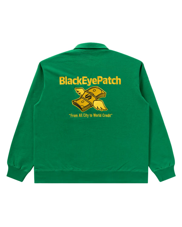 DOLLAR BAND HALF ZIP SWEAT GREEN