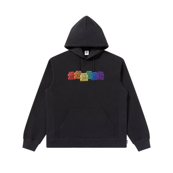 RAINBOW OG LABELS HOODIE BLACK