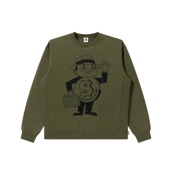 DOLLARMAN CREW SWEAT OLIVE