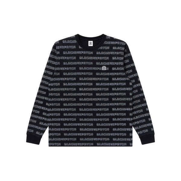 KANJI BORDERED L/S TEE BLACK
