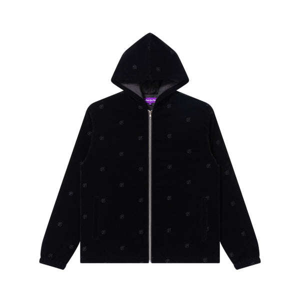 B EMBLEM PATTERNED JACKET BLACK