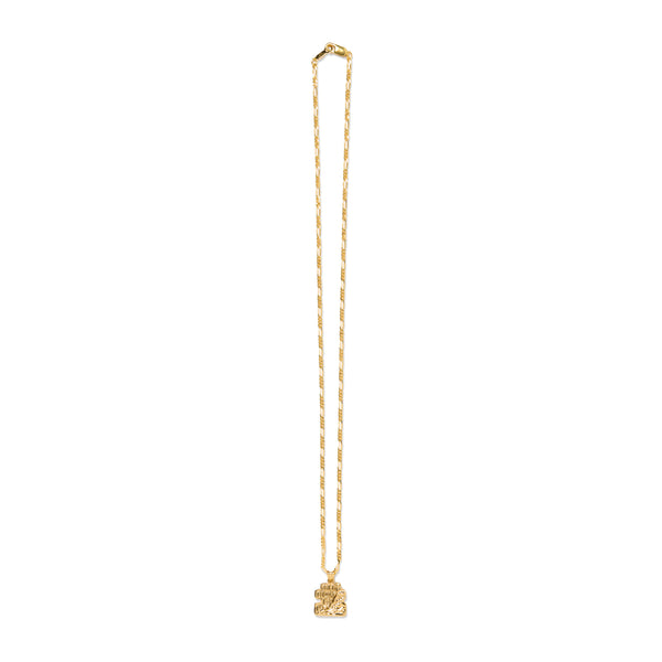 BRICKED OG LABEL PENDANT NECKLACE GOLD