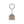 RHINESTONED OG LABEL PLATED KEYCHAIN SILVER