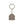 RHINESTONED OG LABEL PLATED KEYCHAIN SILVER