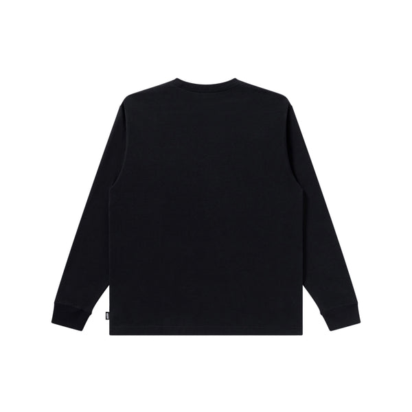 RHINESTONED OE LOGO L/S TEE BLACK