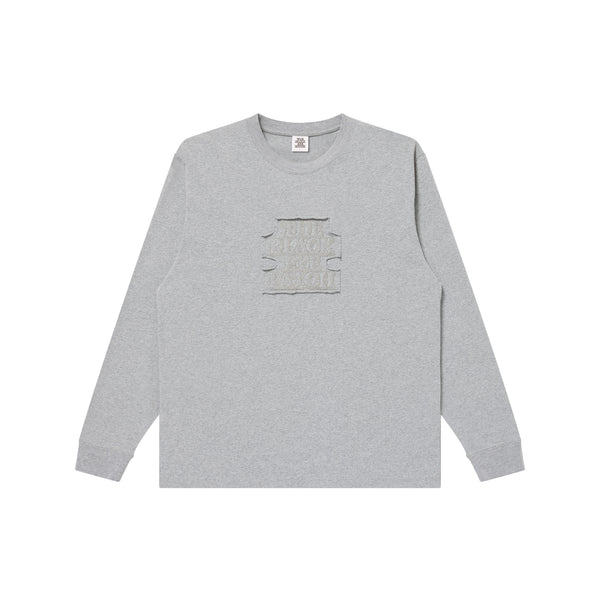 WASHED OG LABEL PATCHED L/S TEE HEATHER GRAY