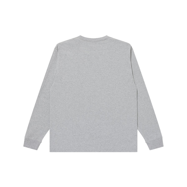 WASHED OG LABEL PATCHED L/S TEE HEATHER GRAY