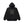 METAL LOGO HOODED DENIM JACKET BLACK