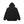 METAL LOGO HOODED DENIM JACKET BLACK