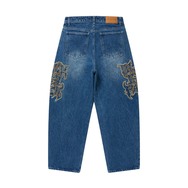 METAL LOGO EXTRA BAGGY JEANS INDIGO