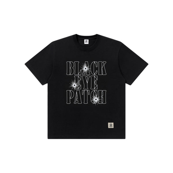 GUNSHOT STENCIL LOGO TEE BLACK