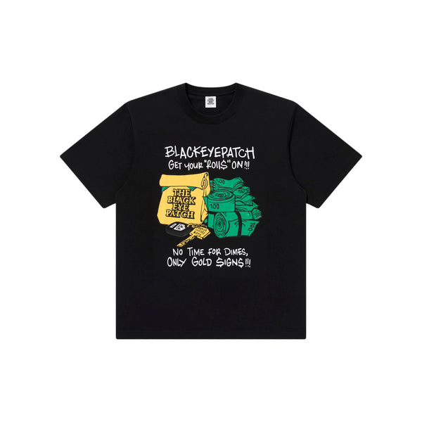 GET YOUR ROLLS ON TEE BLACK