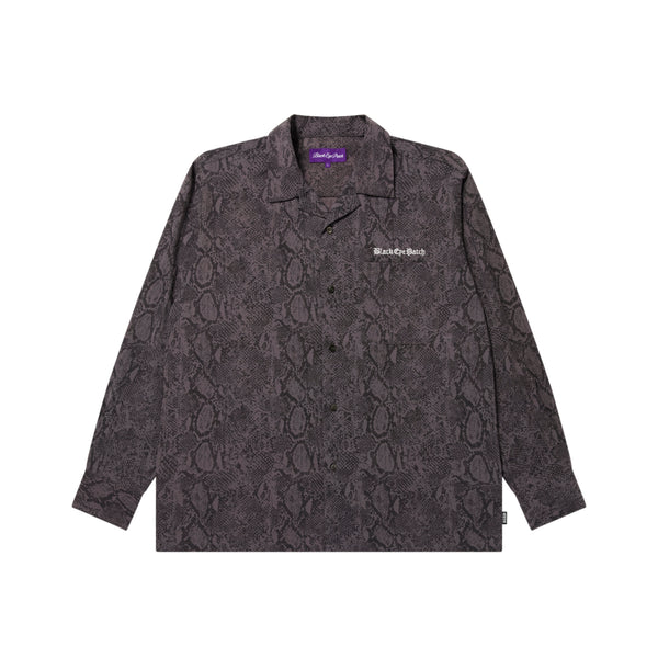 OE LOGO OPEN COLLARED L/S RAYON SHIRT MULTI