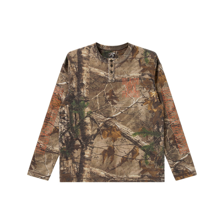 STENCIL LOGO HENLEY NECK L/S TEE MULTI