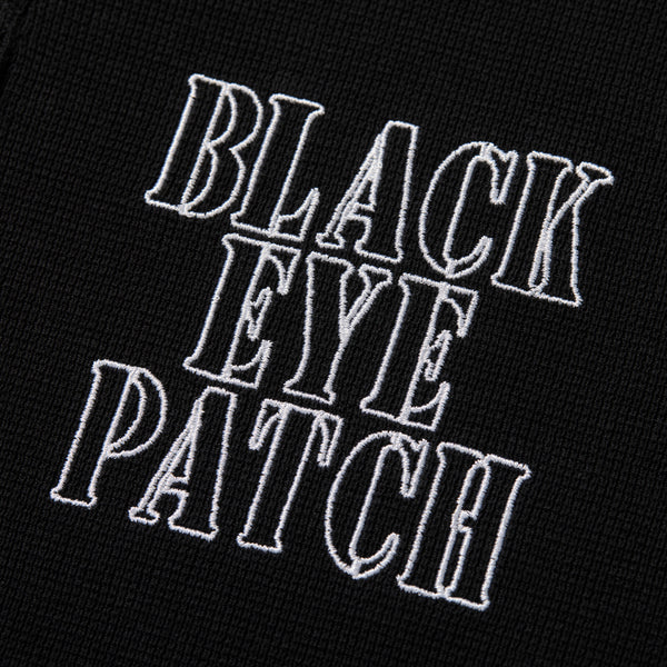 STENCIL LOGO HENLEY NECK L/S TEE BLACK
