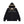 FAUX FUR HOODED HWC ZIP HOODIE BLACK
