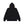 FAUX FUR HOODED HWC ZIP HOODIE BLACK