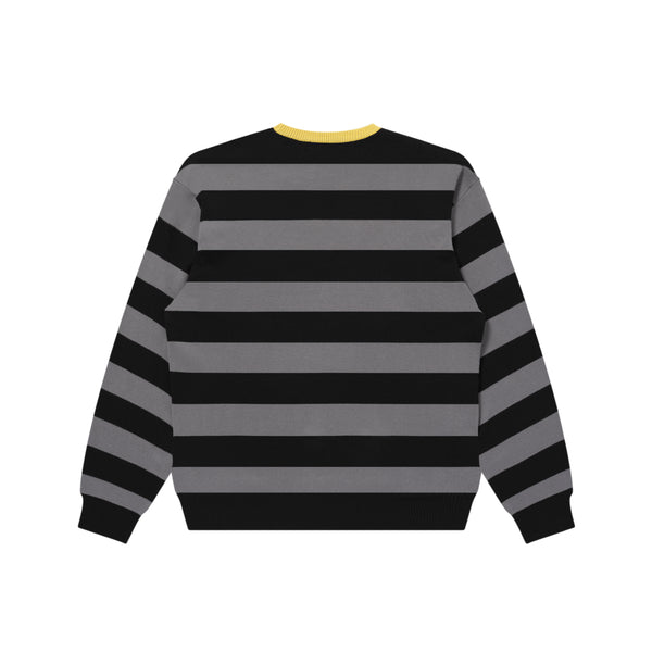 JAPAN PIRATES STRIPED KNIT SWEATER BLACK