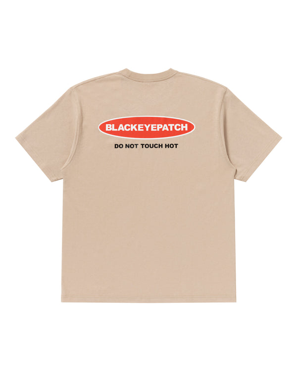 DANGER HOT LABEL TEE BEIGE