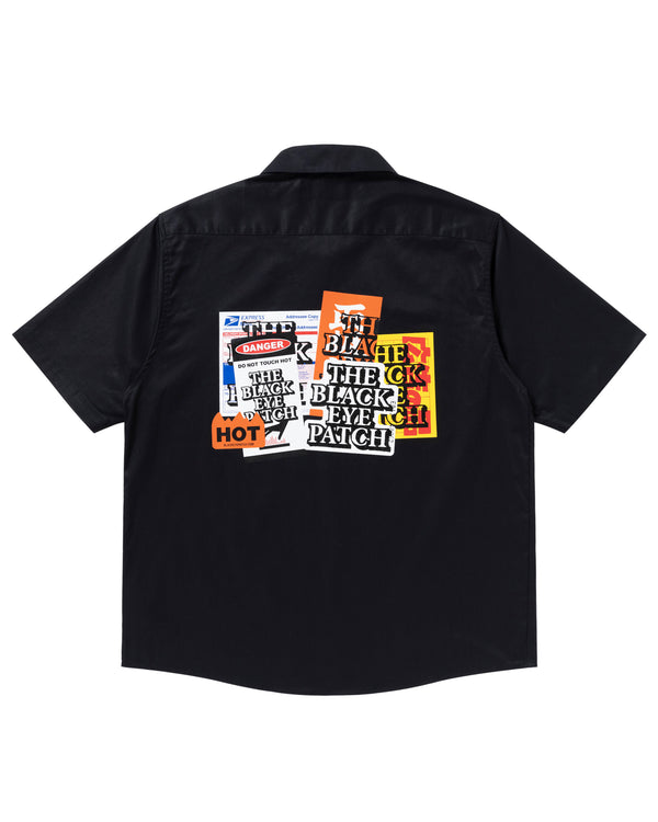LABEL PACK S/S WORK SHIRT BLACK