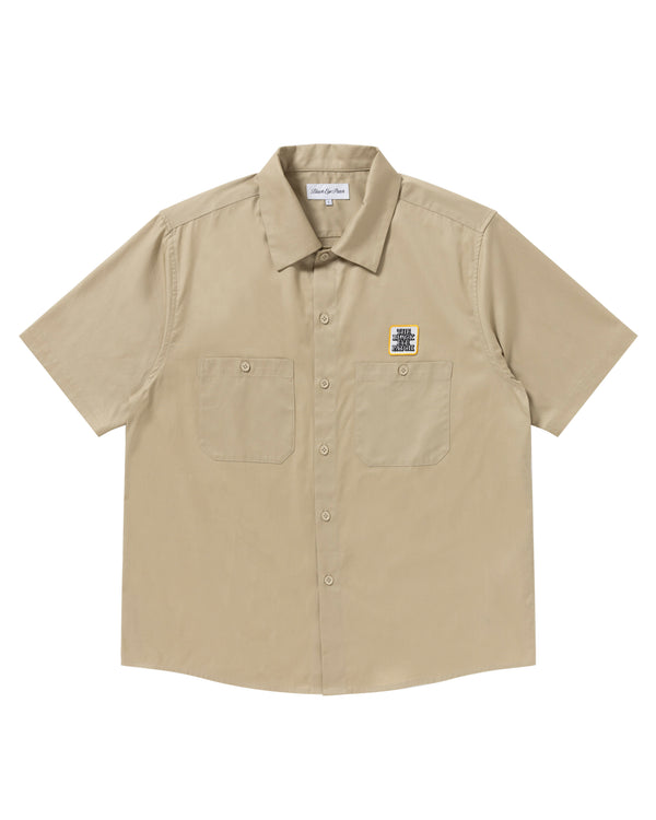 LABEL PACK S/S WORK SHIRT BEIGE