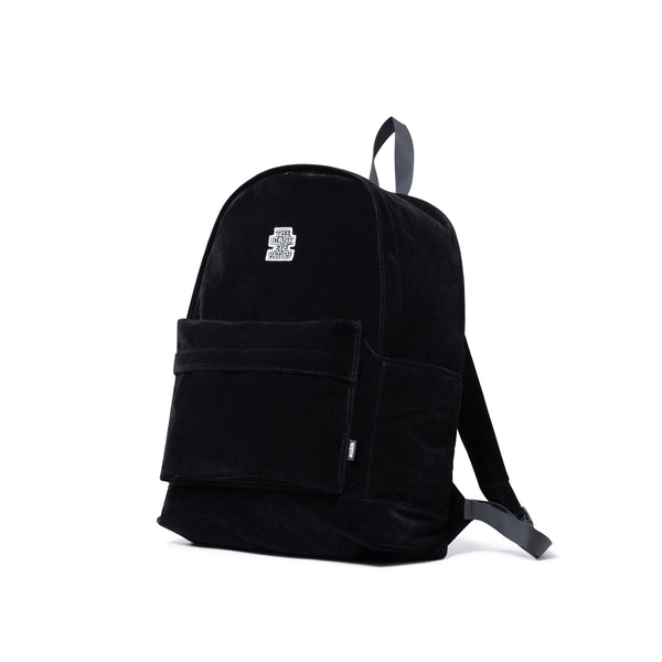 OG LABEL VELOUR BACKPACK BLACK