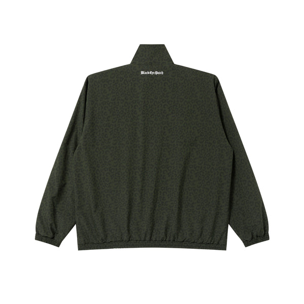 OG LABEL LEOPARD PATTERNED TRACK JACKET OLIVE