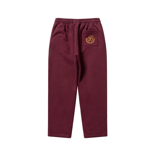 ROYAL B EMBLEM SWEAT PANTS BURGUNDY