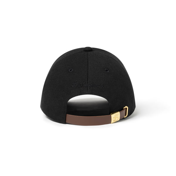 LEATHER PATCHED OG LABEL 6 PANEL DUCK CAP BLACK