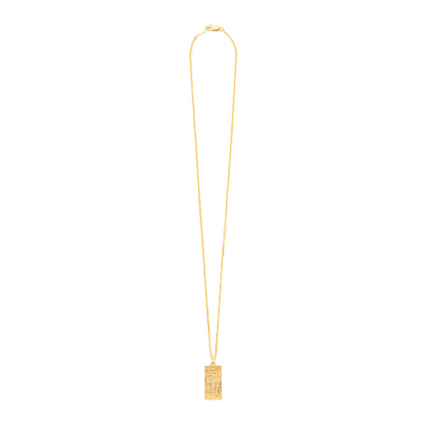 HWC LABEL PENDANT NECKLACE GOLD