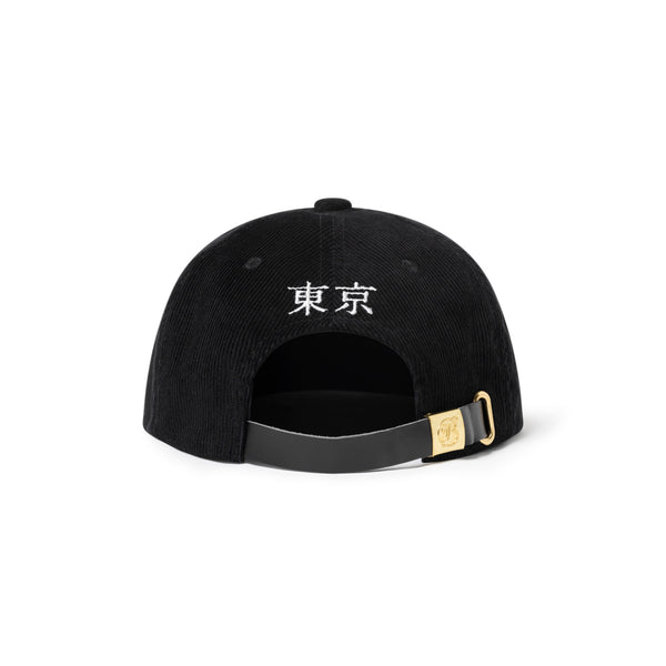 KANJI LOGO CORDUROY CAP BLACK