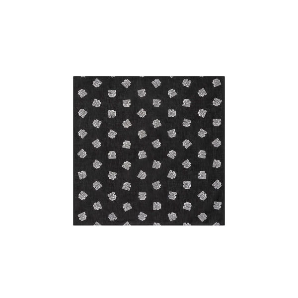 OG LABEL PATTERNED BANDANA BLACK