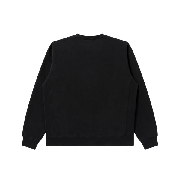 BIG DOLLAR SIGN FABRIC-STITCHED CREW SWEAT BLACK