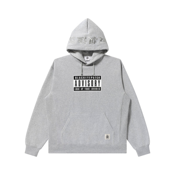 ADVISORY LABEL HOODIE HEATHER GRAY