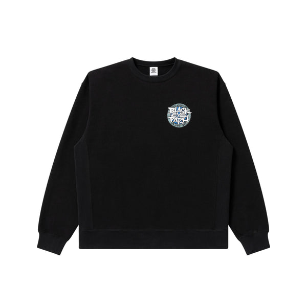 ROUGH HUSTLAZ LOGO CREW SWEAT BLACK