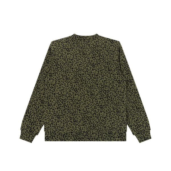 OE LOGO LEOPARD PATTERNED CARIDIGAN