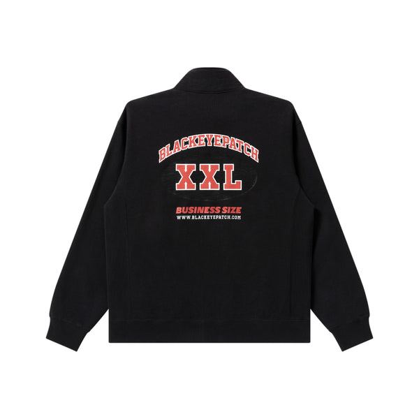 BUSINESS SIZE HALF ZIP SWEAT BLACK