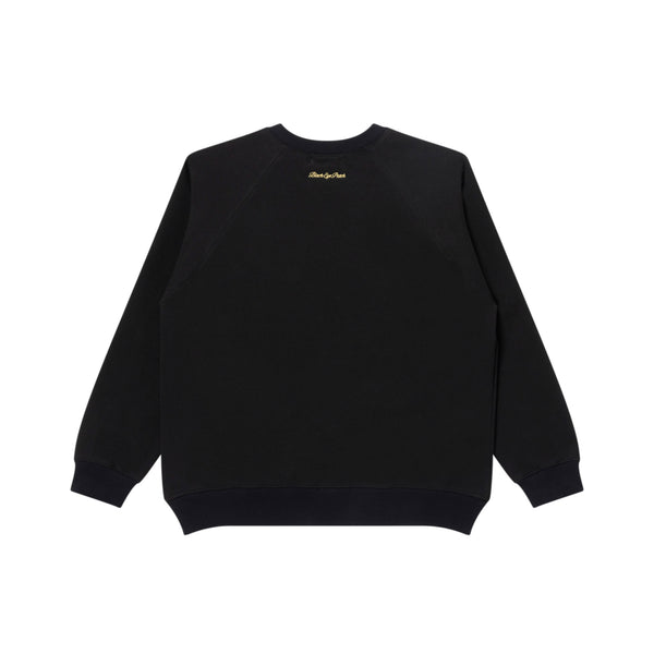 SMALL B EMBLEM RAGLAN CREW SWEAT BLACK