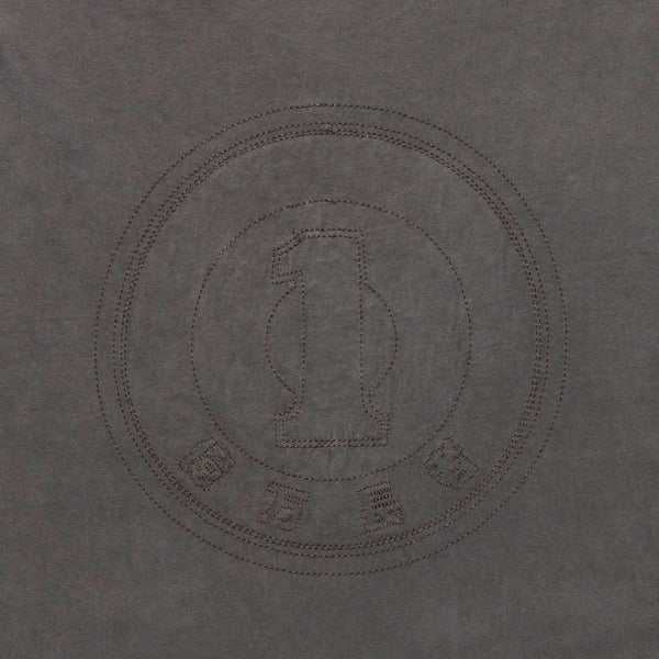 YUKI CHIBA "億万長者" COIN EMBROIDERED TEE CHARCOAL