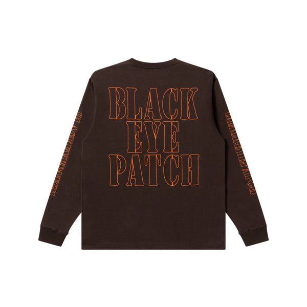 STENCIL LOGO L/S TEE DARK BROWN