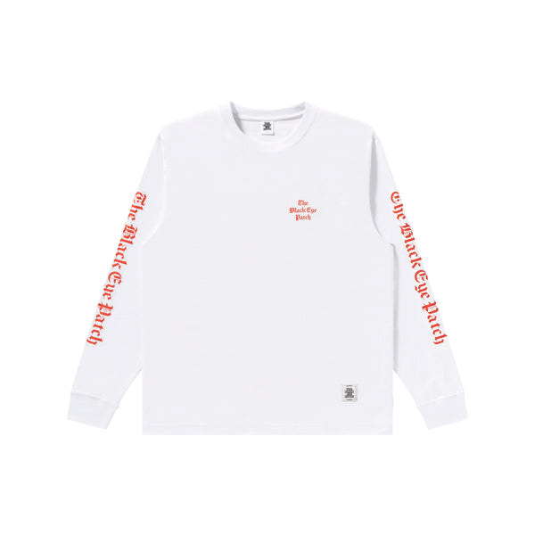 TIMES LOGO L/S TEE WHITE