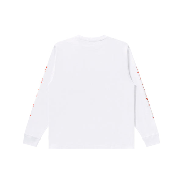 TIMES LOGO L/S TEE WHITE