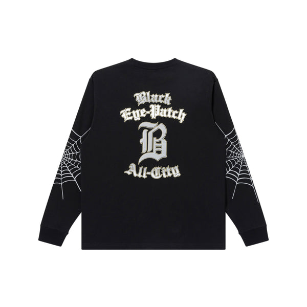 ALL CITY COBWEB L/S TEE BLACK