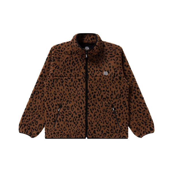 OG LABEL LEOPARD BOA FLEECE JACKET