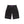 STATEMENT EMBROIDERED BAGGY DENIM SHORTS BLACK