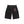 STATEMENT EMBROIDERED BAGGY DENIM SHORTS BLACK