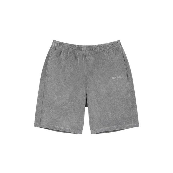 SCRIPT LOGO VELOUR SHORTS HEATHER GRAY